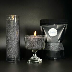 Candle Sand Black Caviar Is Palm Wax Granules + 5 Wicks